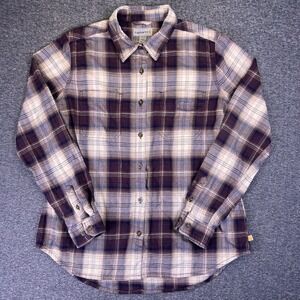Carhartt Purple and Cream Plaid Button Down Shirt